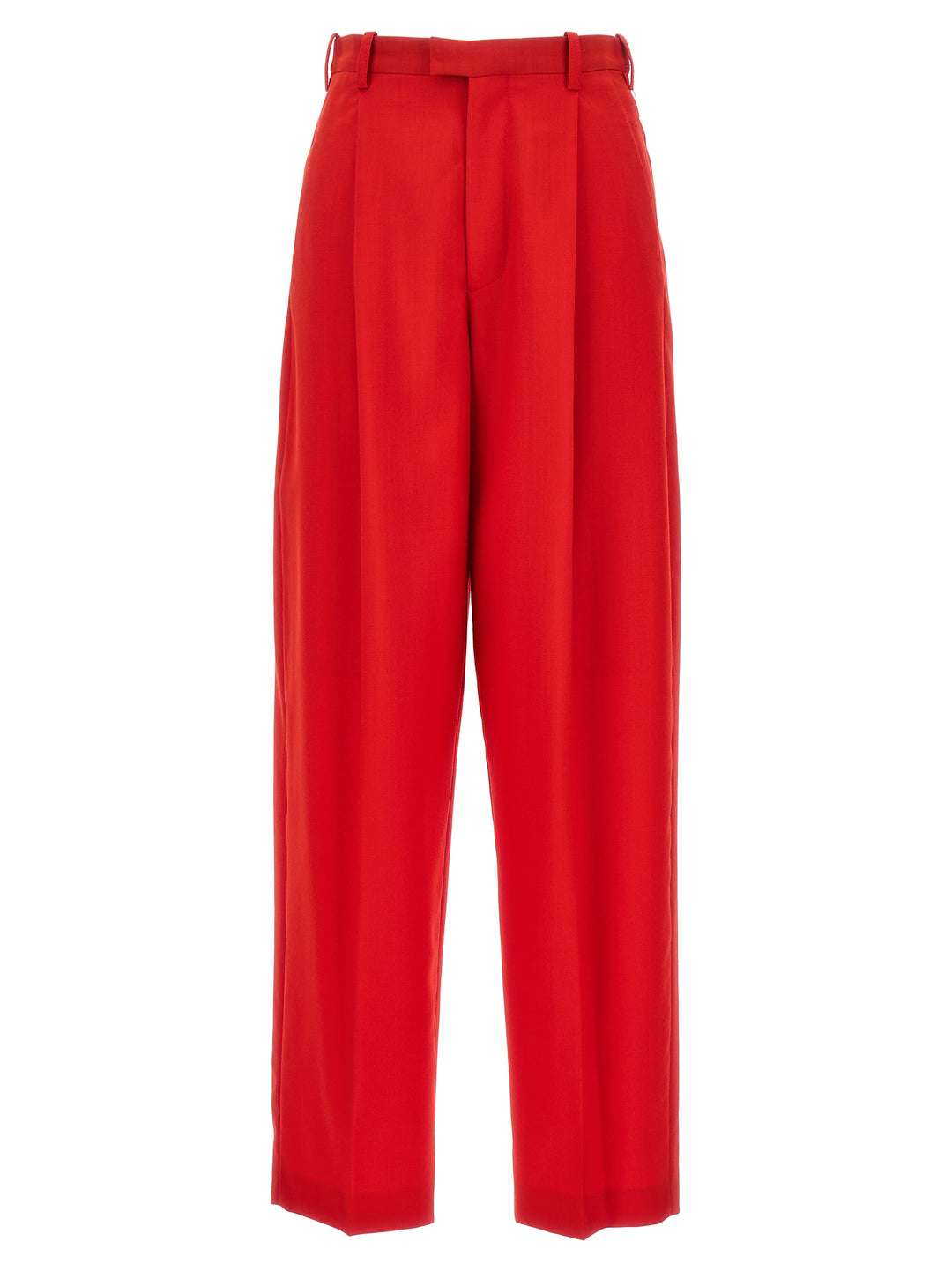 Front Pleat Pants Red