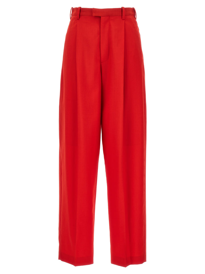 Front Pleat Pants Red