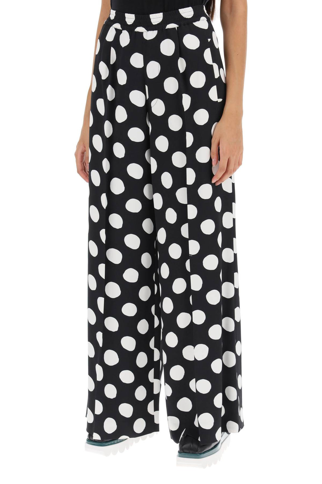 Polka Dot Wide Leg Pants - Marni - Women