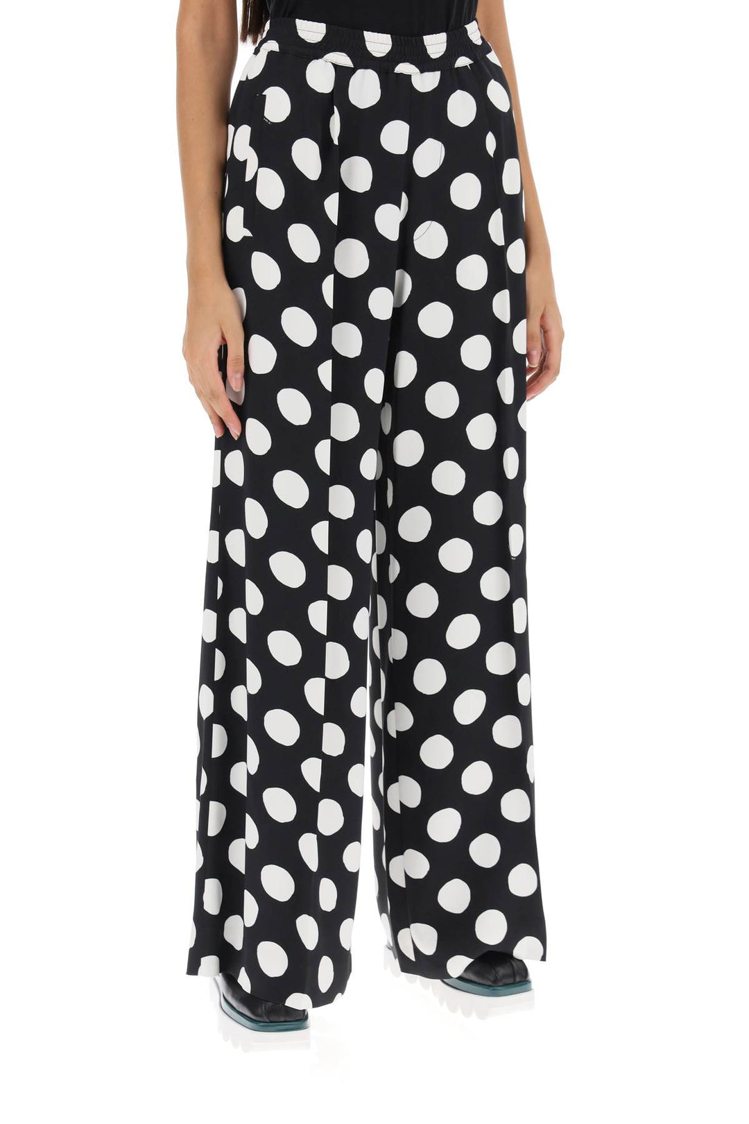 Polka Dot Wide Leg Pants - Marni - Women