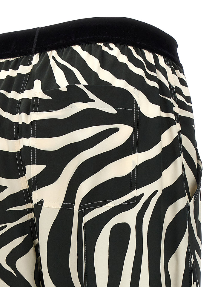 Animalier Pants White/Black