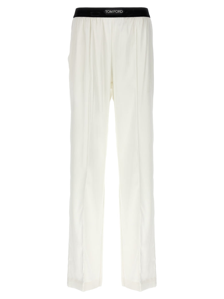 Satin Pants White