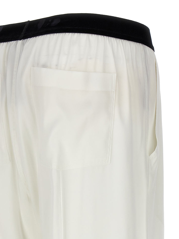 Satin Pants White