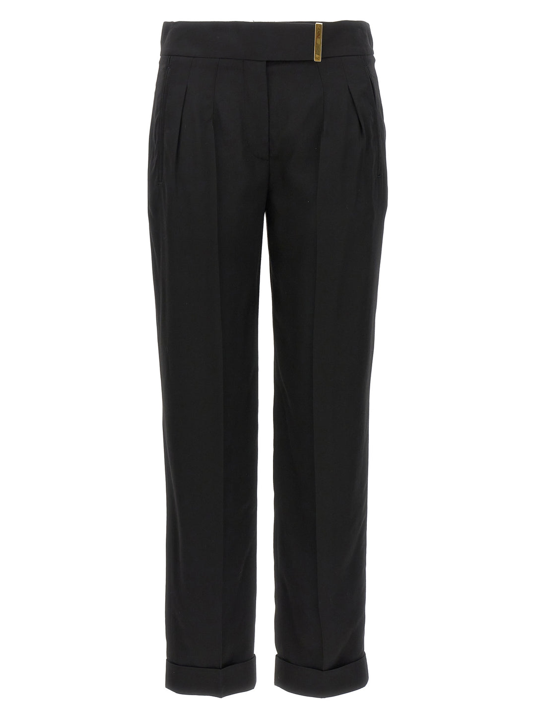 Metal Bar Detail Pants Black