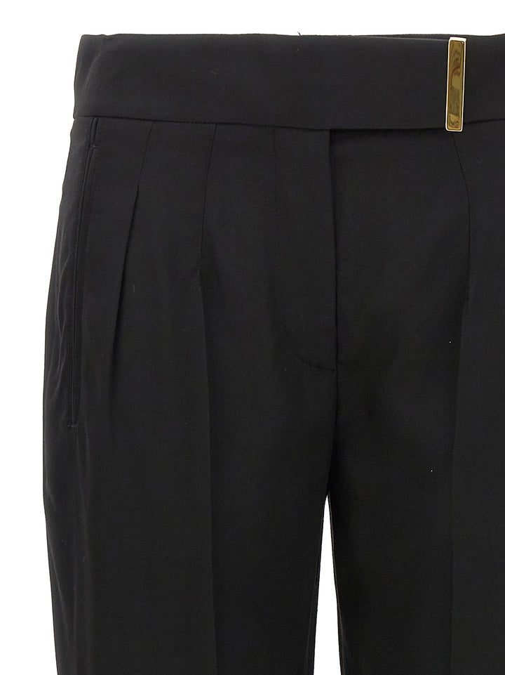 Metal Bar Detail Pants Black