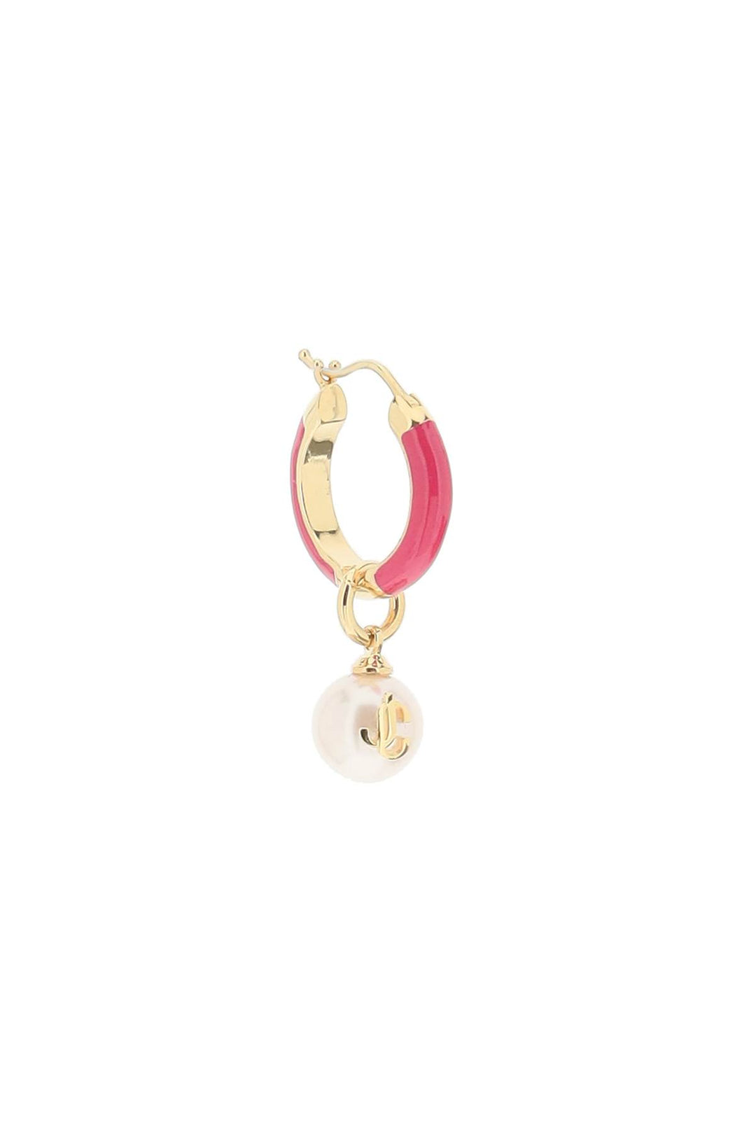 Hoop Earrings With Pearls - Jimmy Choo - Women