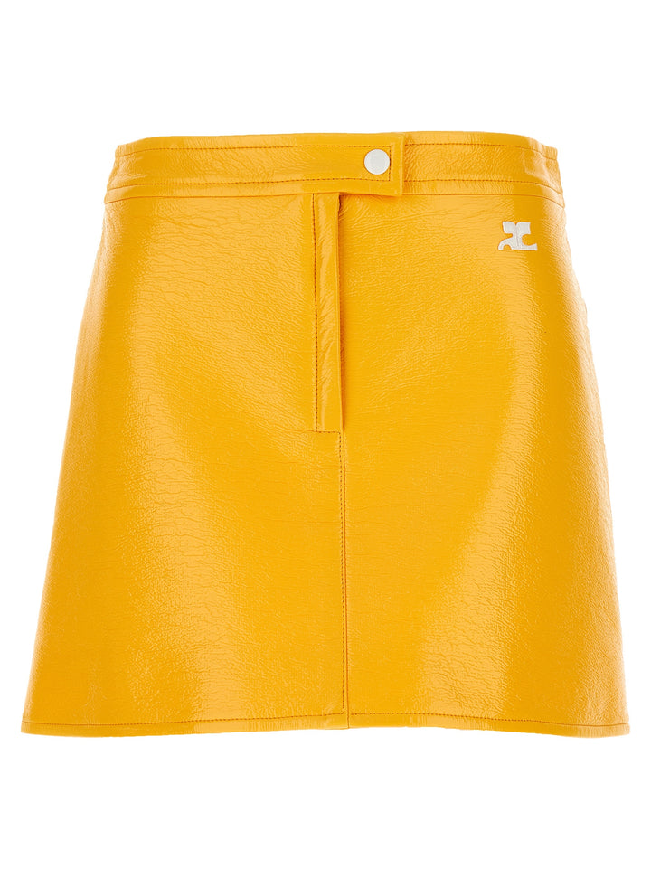 Reedition Vinyl Mini Skirts Yellow