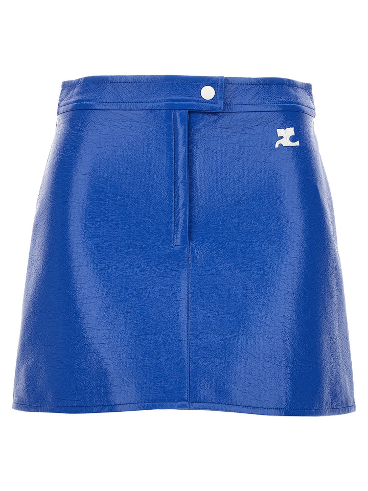 Reedition Vinyl Mini Skirts Blue