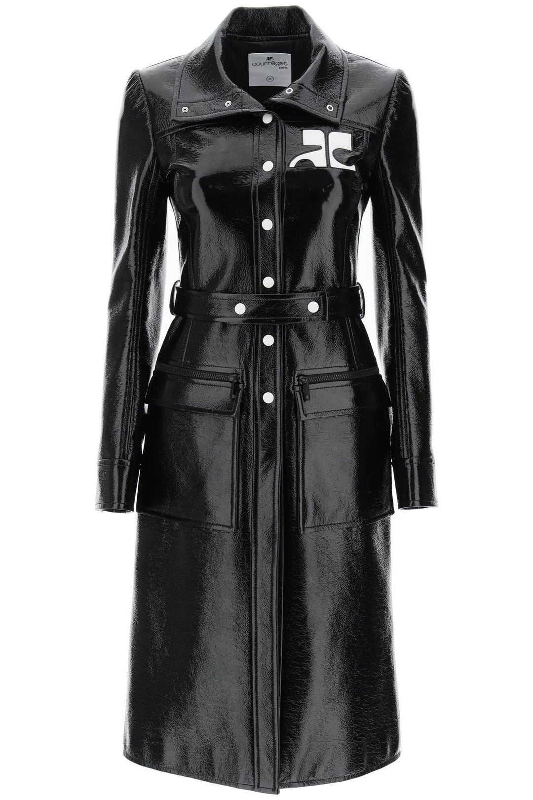 Re Edition Trench Coat In Coated Cotton - Courreges - Women