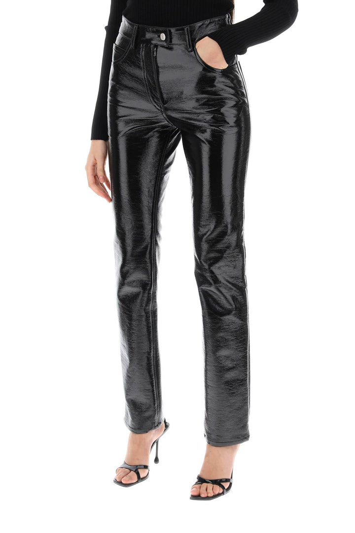 Vinyl Effect Coated Cotton Pants - Courreges - Women