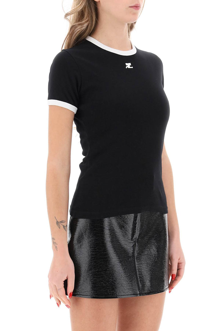 Re Edition T Shirt With Contrast Trims - Courreges - Women