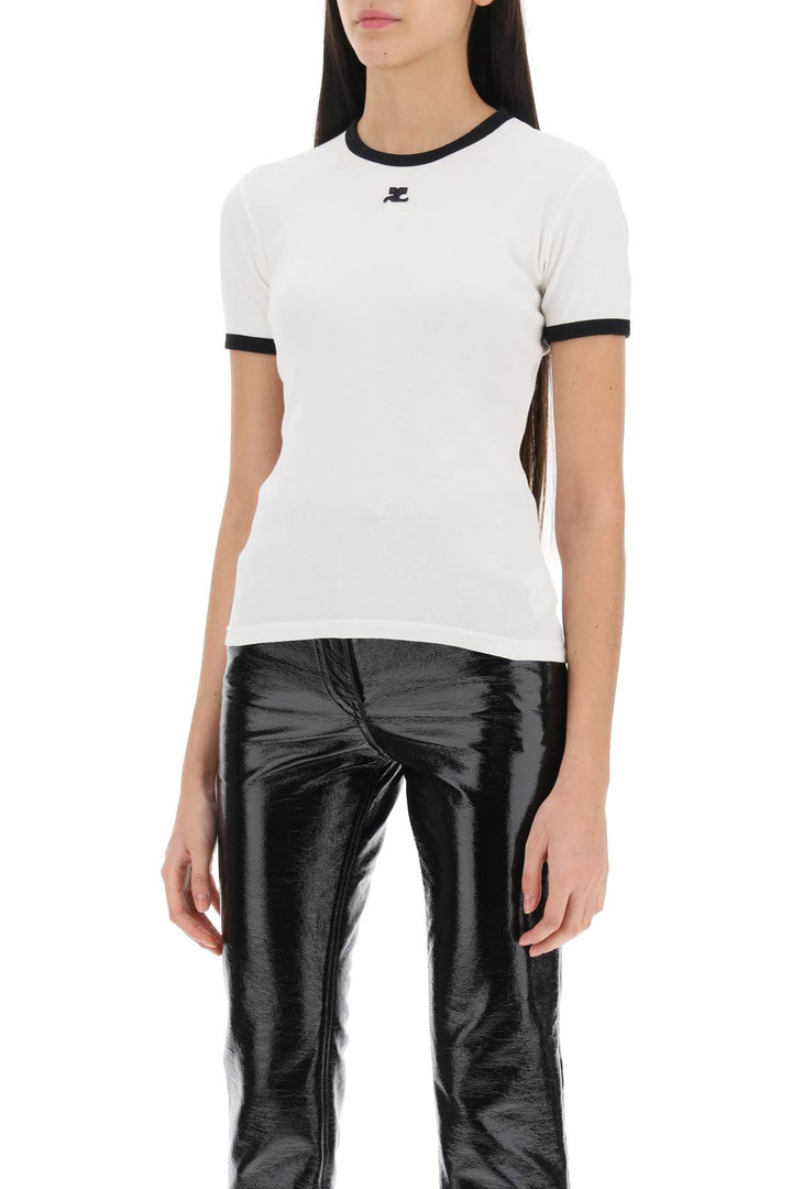 Re Edition T Shirt With Contrast Trims - Courreges - Women