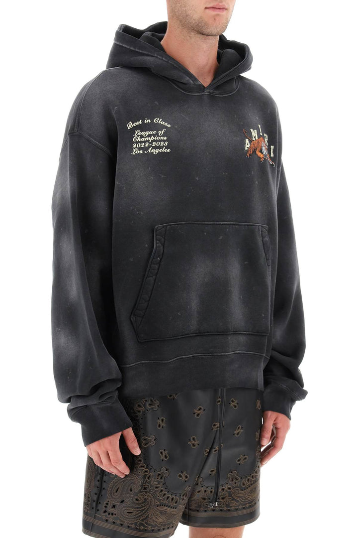 Hoodie With Vintage Tiger Print - Amiri - Men