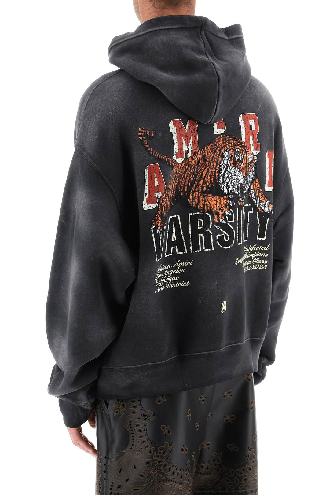 Hoodie With Vintage Tiger Print - Amiri - Men