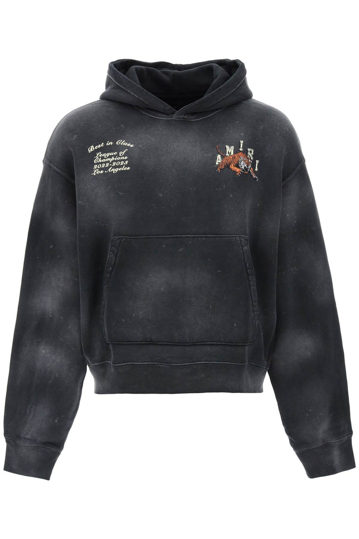 Hoodie With Vintage Tiger Print - Amiri - Men