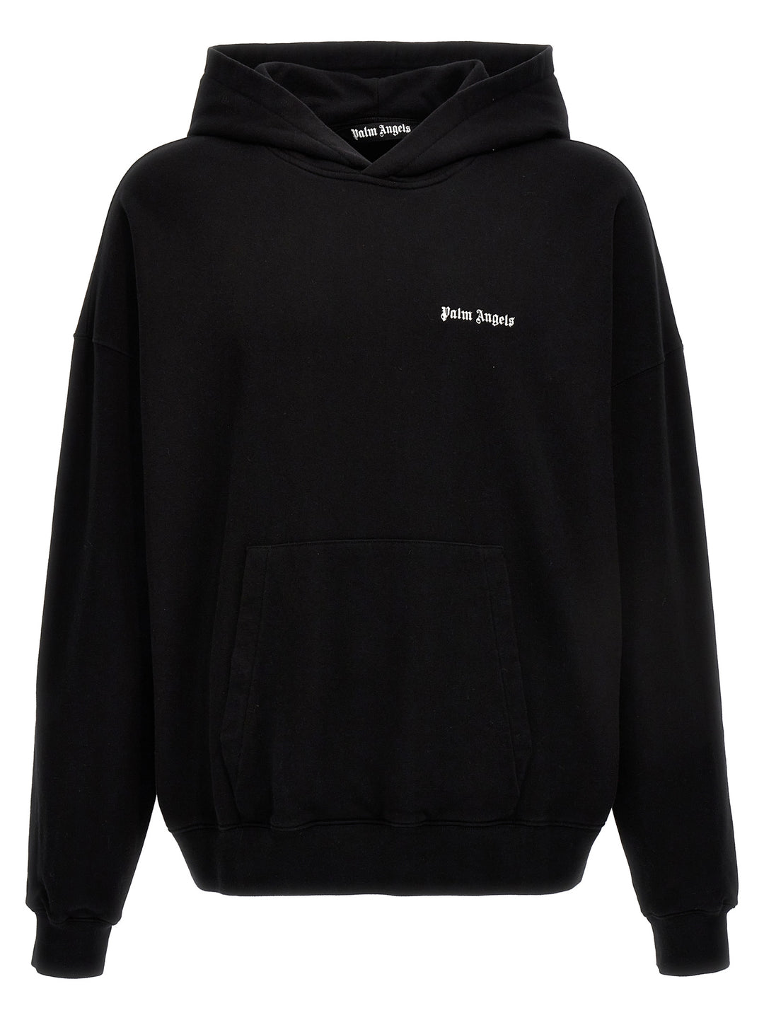 Logo Embroidery Hoodie Sweatshirt Black