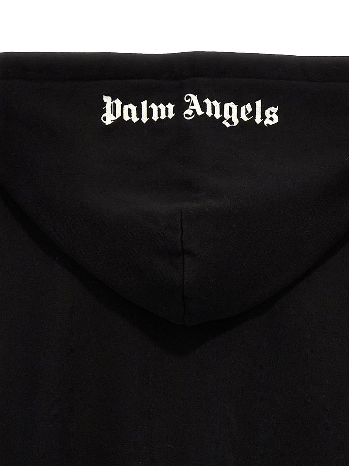 Logo Embroidery Hoodie Sweatshirt Black