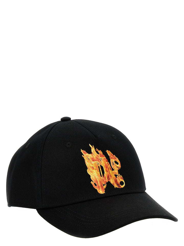 Burning Monogram Hats Black