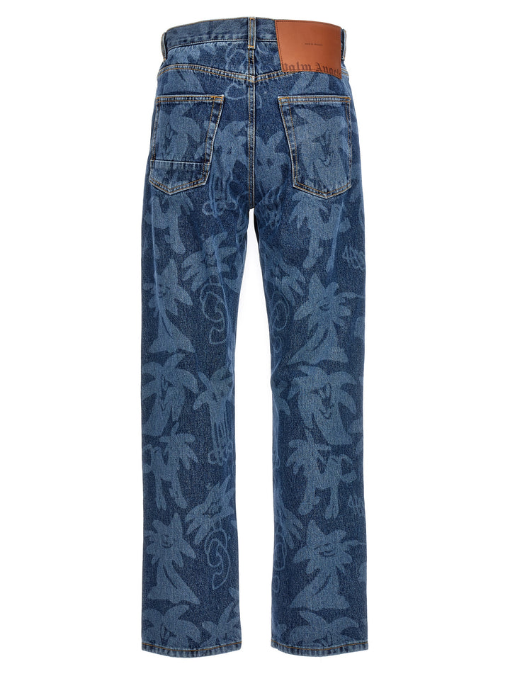 Palmity Allover Laser Jeans Blue