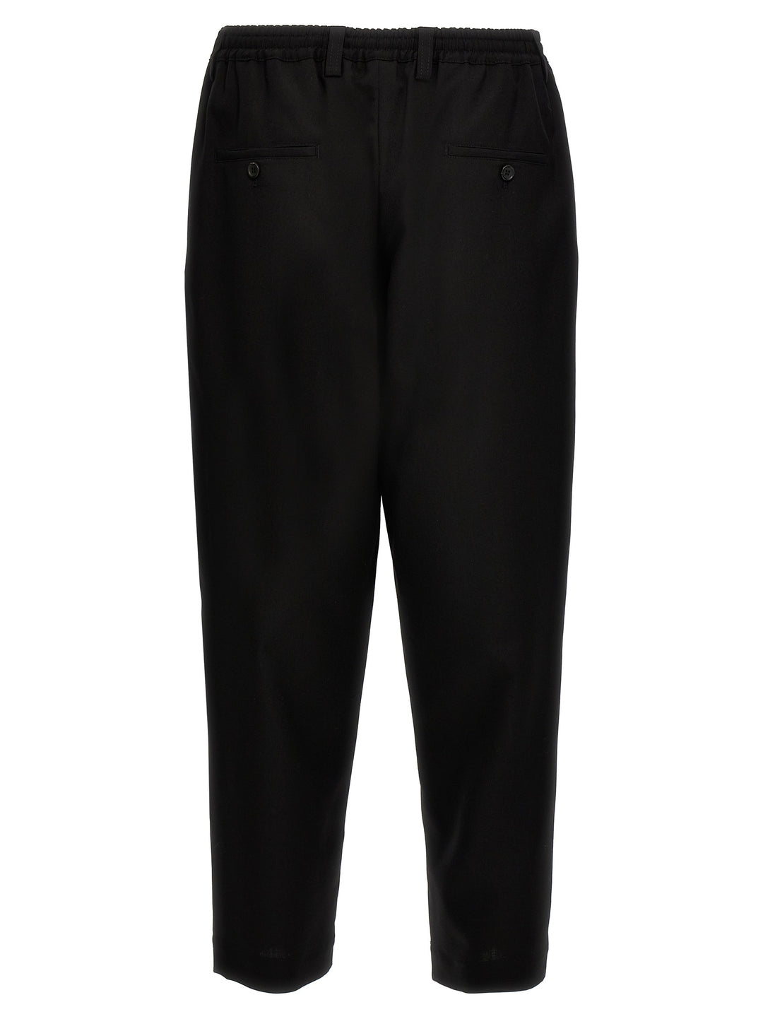 Tropical Wool Crop Pants Black