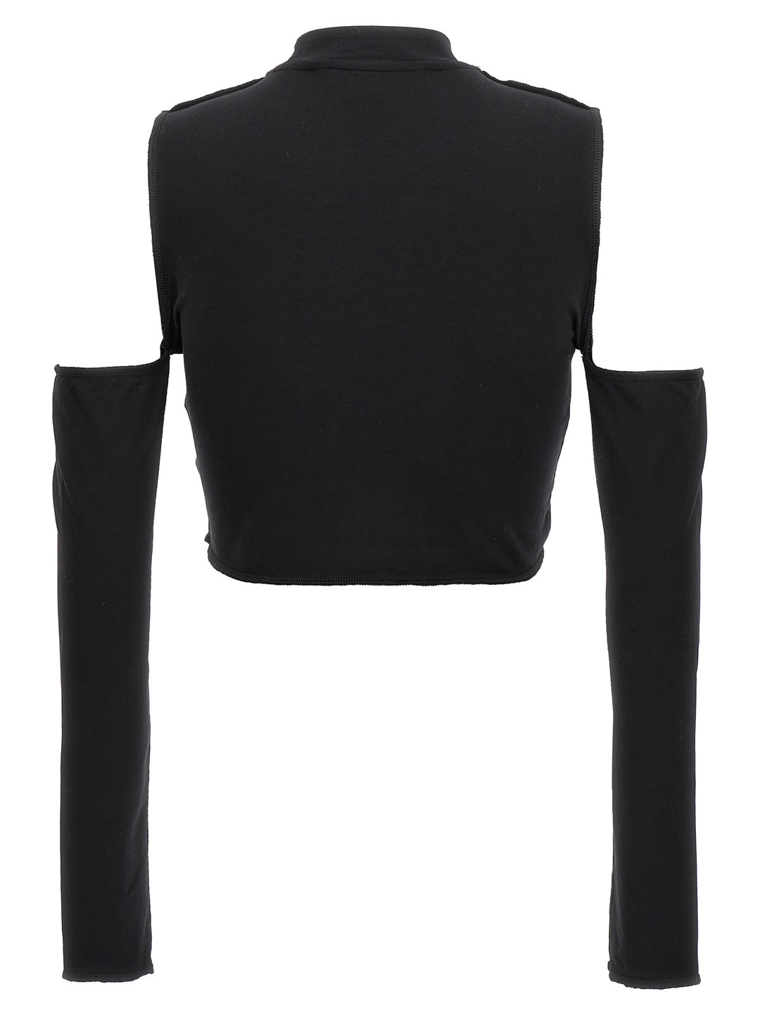 Top Cut Out Tops Black