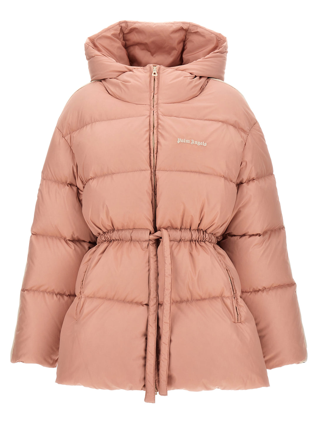 Waist Belt Casual Jackets, Parka Pink