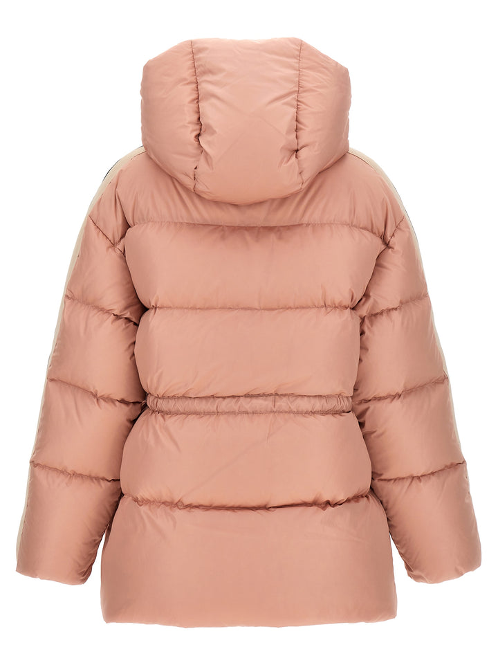 Waist Belt Casual Jackets, Parka Pink