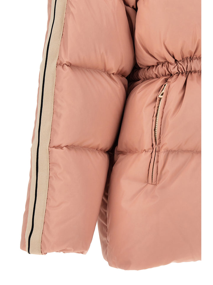 Waist Belt Casual Jackets, Parka Pink