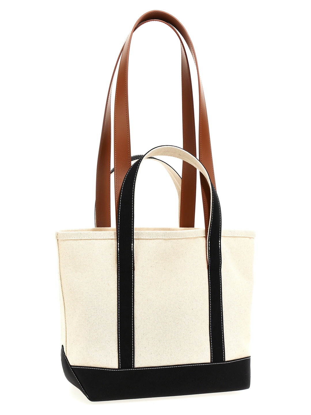 Logo Shopping Bag Tote Bag White/Black