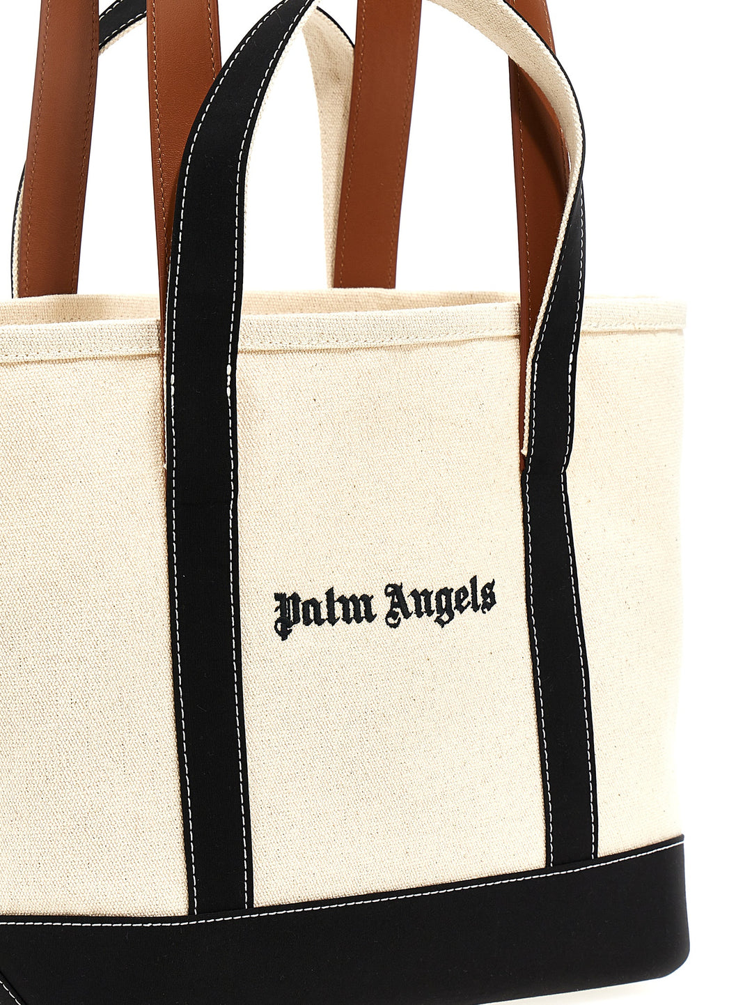 Logo Shopping Bag Tote Bag White/Black