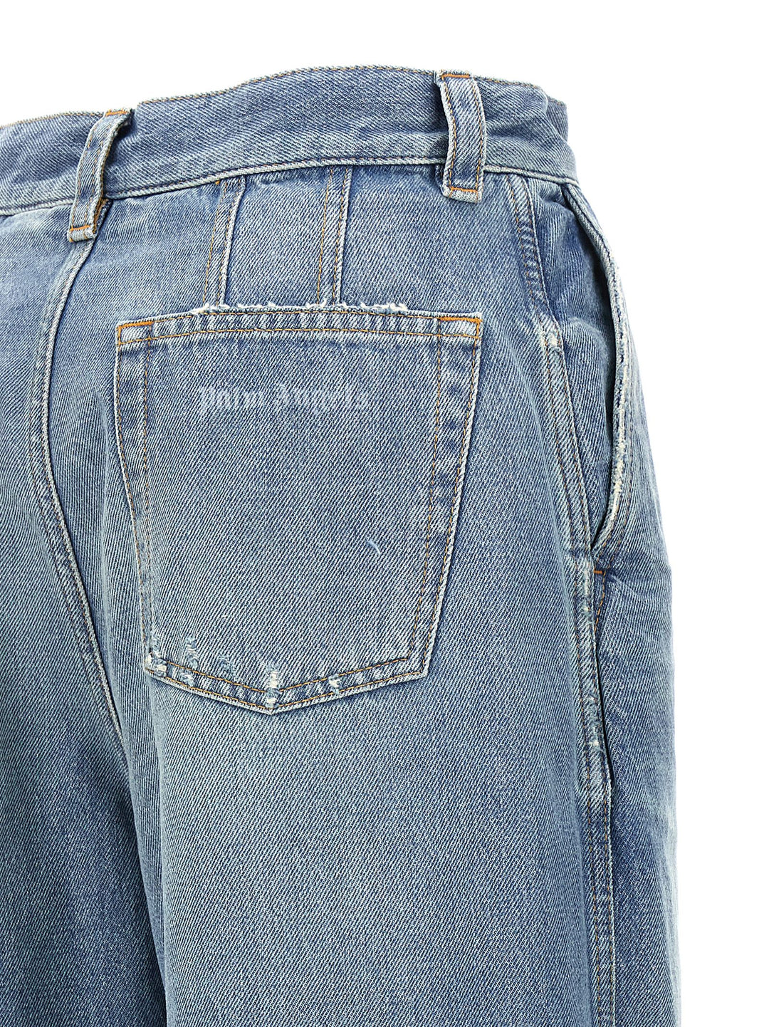 Washed Logo Jeans Light Blue