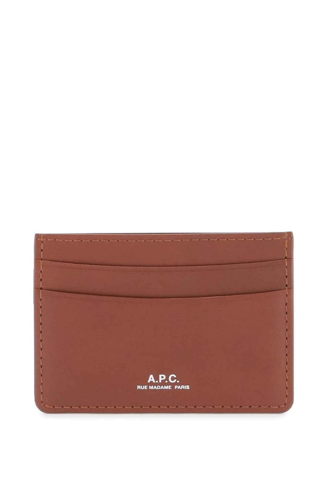 Leather Andre Cardholder - A.P.C. - Men