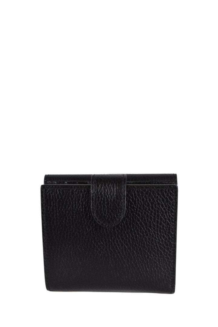 Interlocking GG logo black leather wallet