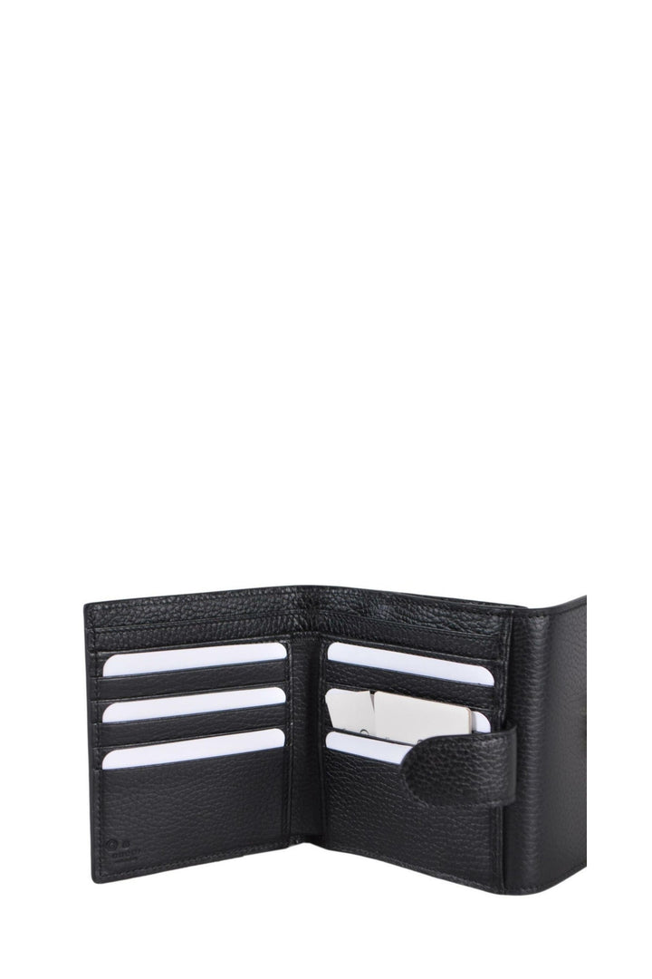 Interlocking GG logo black leather wallet