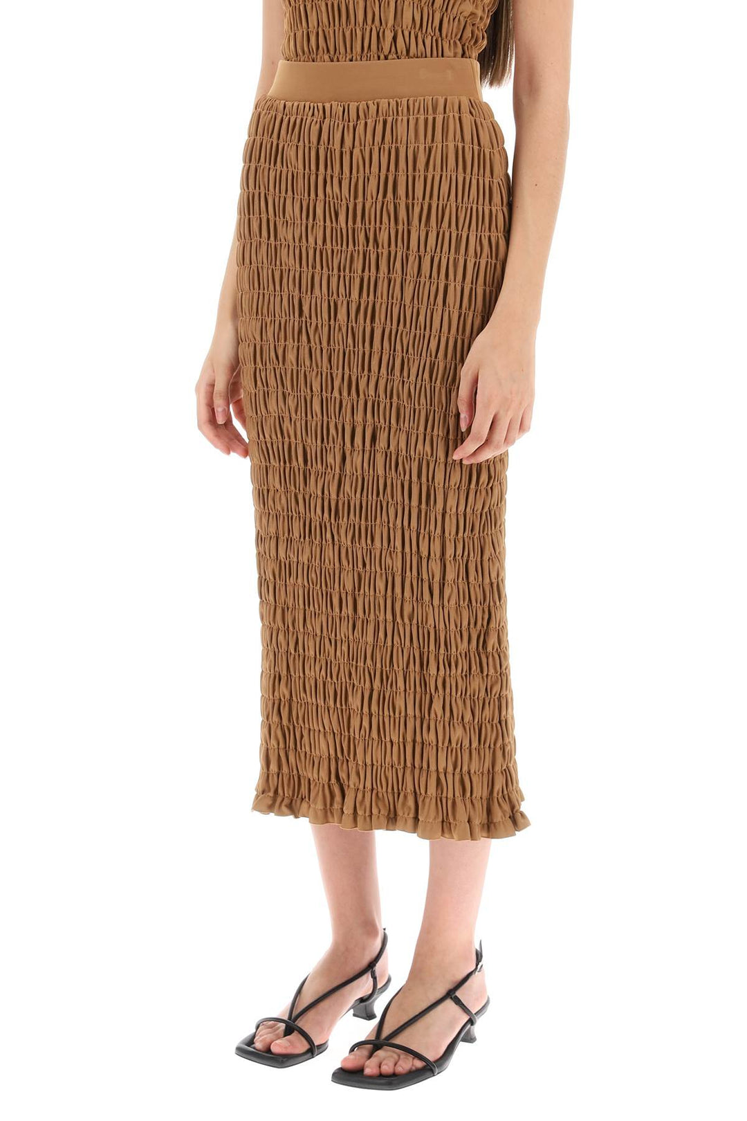 'Emla' Smocked Pencil Skirt - By Malene Birger - Women