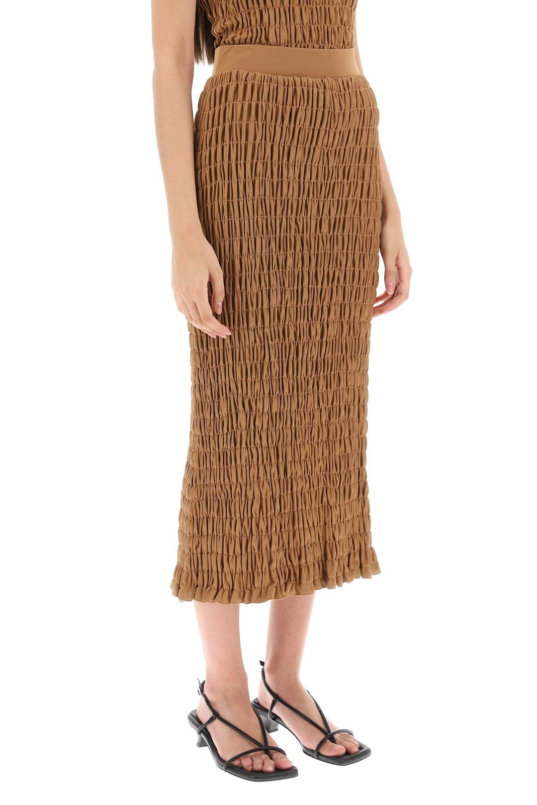 'Emla' Smocked Pencil Skirt - By Malene Birger - Women