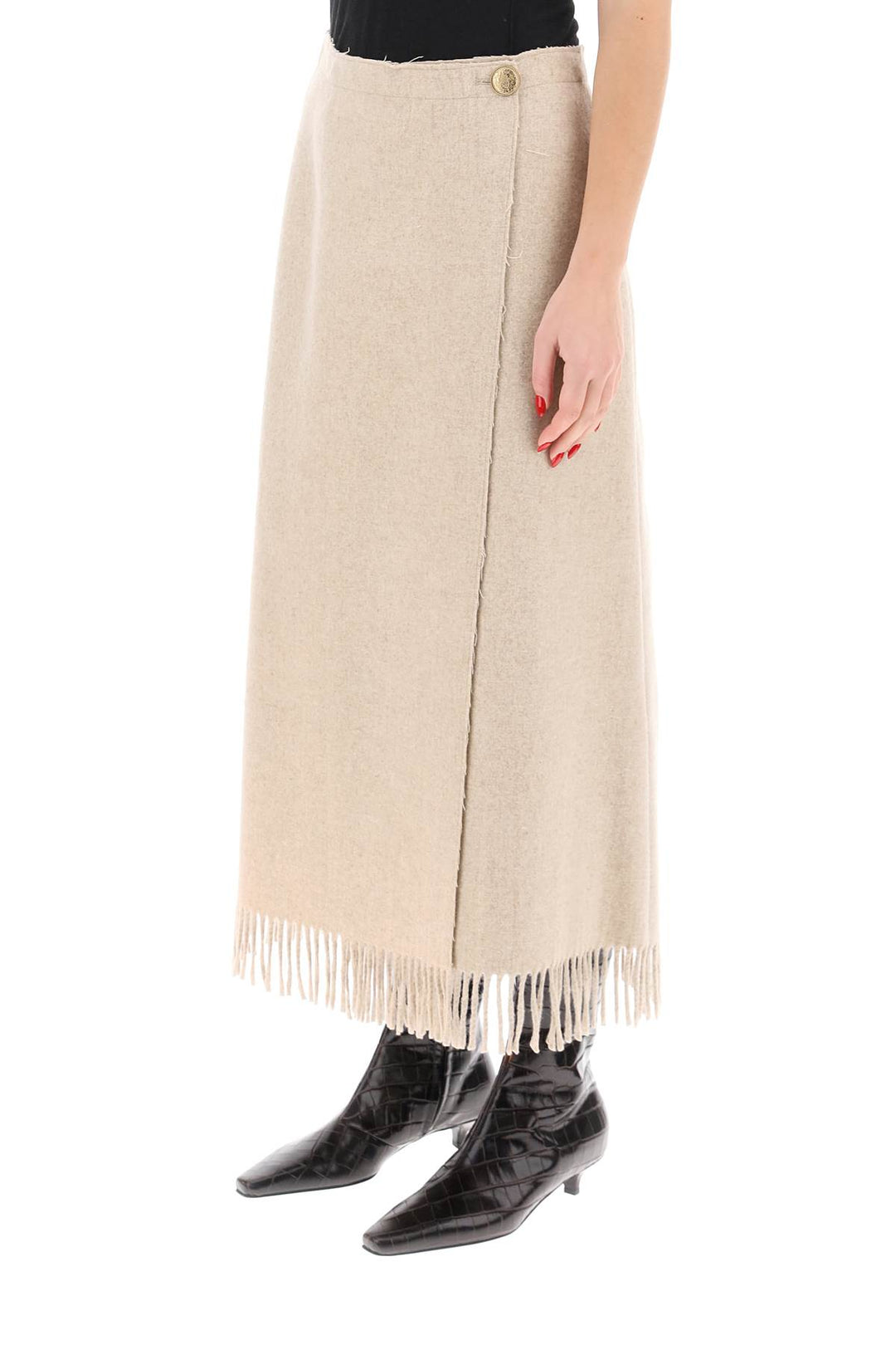 Ciarra A Line Skirt With Fringes - By Malene Birger - Women