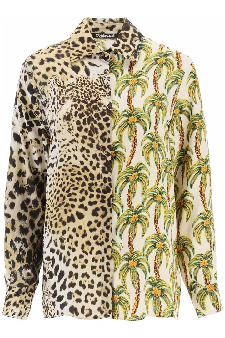 Jaguar And Palm Tree Printed Shirt - Roberto Cavalli - Women