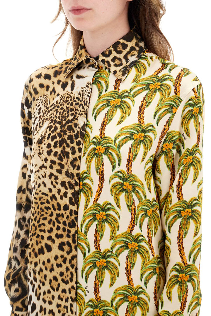 Jaguar And Palm Tree Printed Shirt - Roberto Cavalli - Women