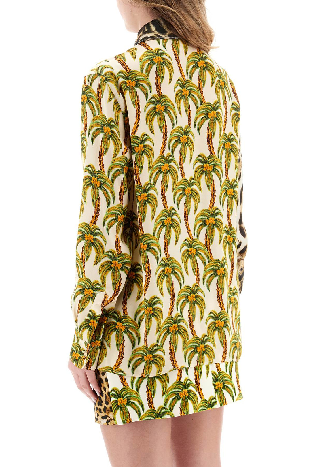 Jaguar And Palm Tree Printed Shirt - Roberto Cavalli - Women