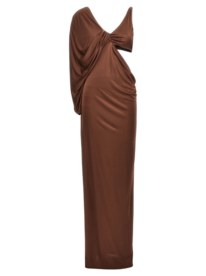 Draped Dress Dresses Brown