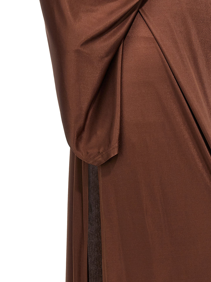 Draped Dress Dresses Brown