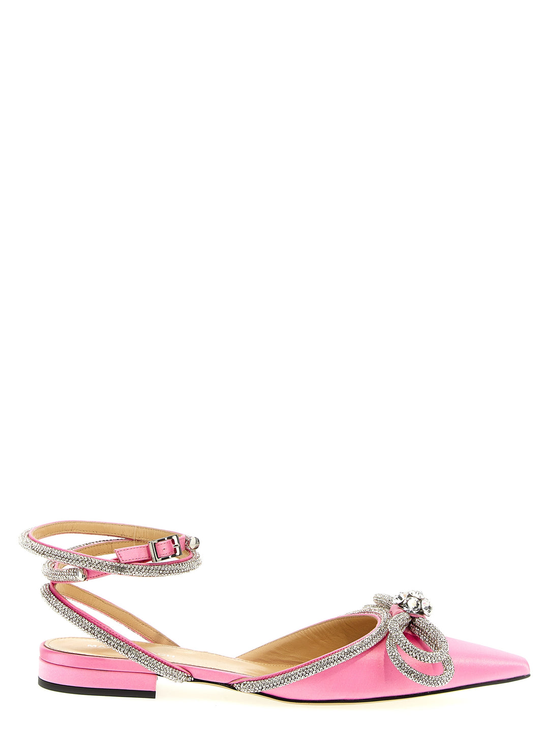 Double Bow Flat Shoes Pink