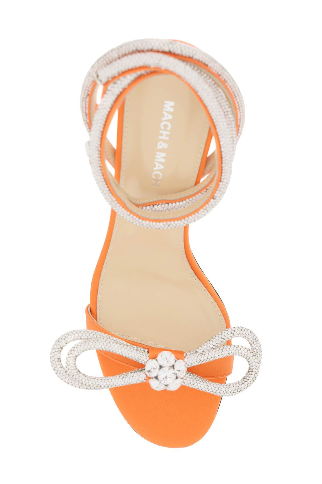 Satin Sandals With Crystals - Mach E Mach - Women