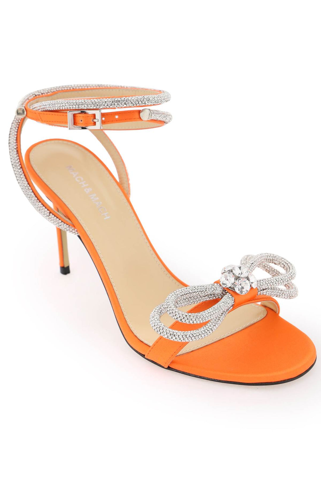 Satin Sandals With Crystals - Mach E Mach - Women