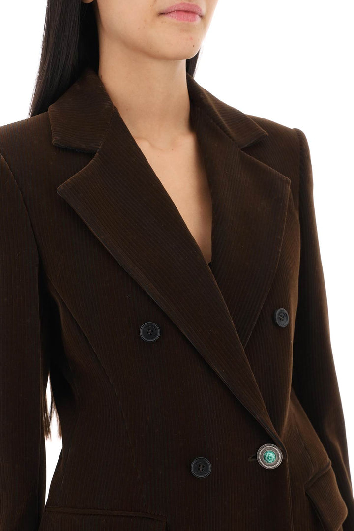 Double Breasted Corduroy Jacket - Roberto Cavalli - Women