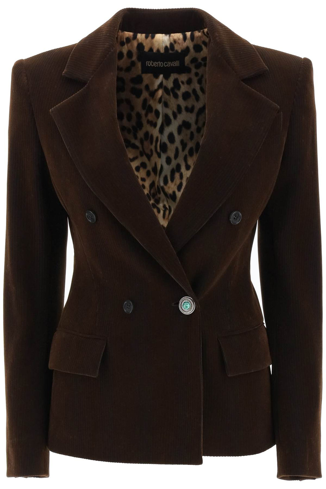 Double Breasted Corduroy Jacket - Roberto Cavalli - Women