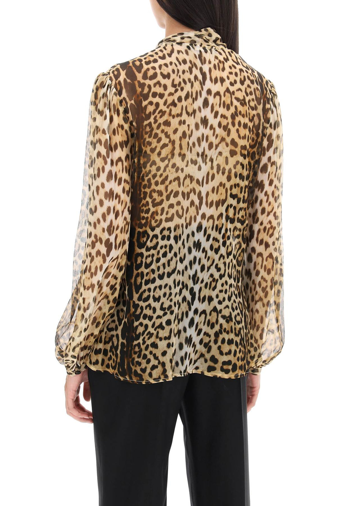 Silk Shirt With Leopard Print - Roberto Cavalli - Women