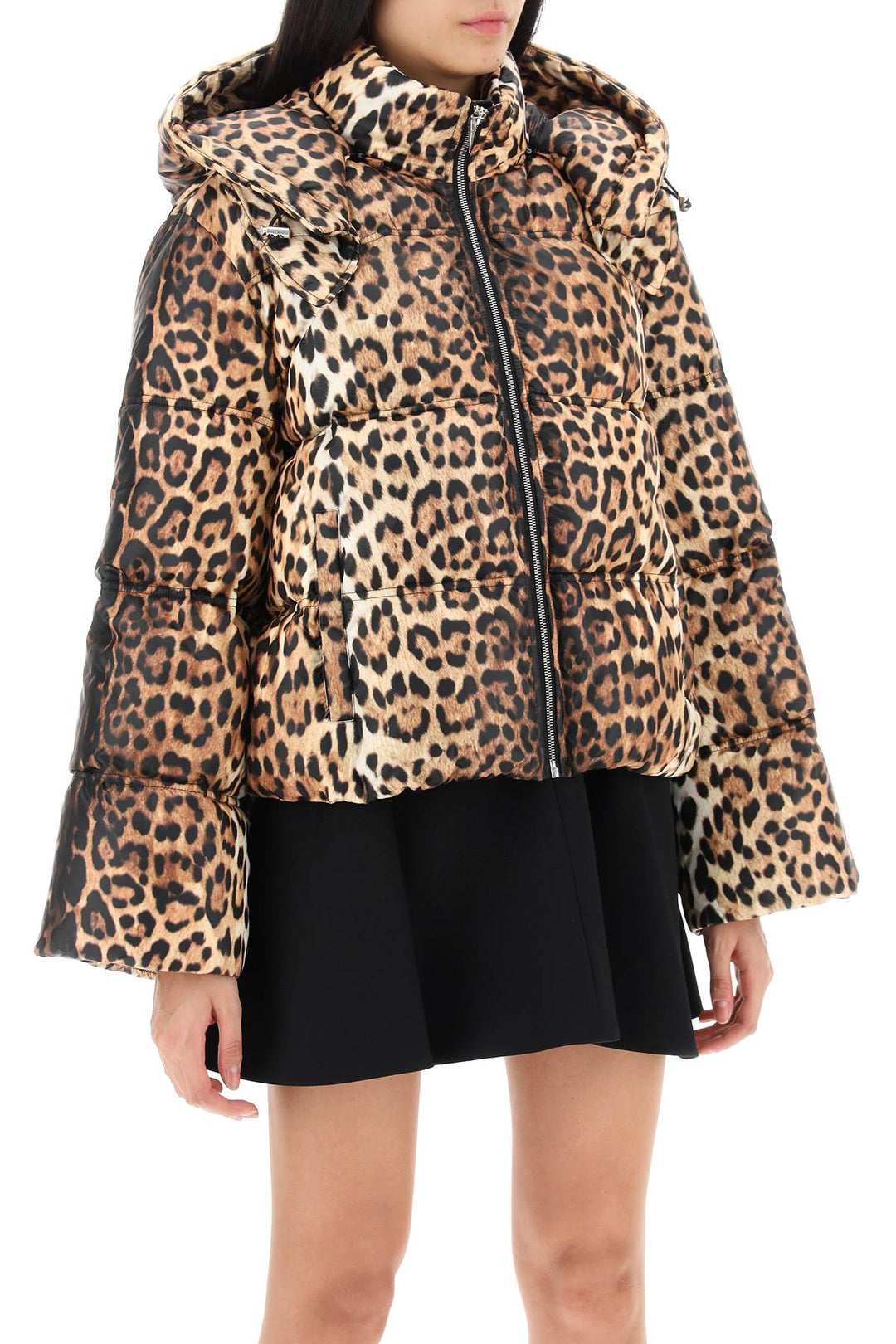 Jaguar Hooded Puffer Jacket - Roberto Cavalli - Women