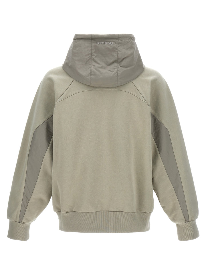 Woven Blocked Sweatshirt Beige